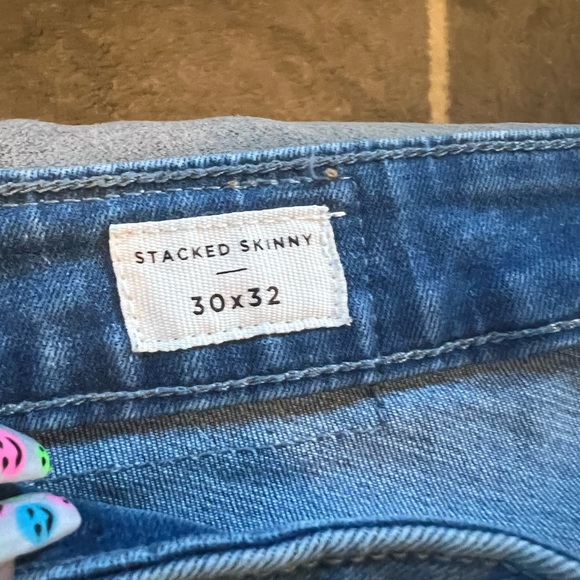 Men’s PacSun Stacked Skinny jeans 30x32 faded light wash - Picture 3 of 4